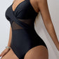 V-Neck Spaghetti Strap One-Piece Swimwear