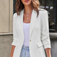 One-Button Flap Pocket Blazer