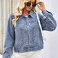 Studded Long Sleeve Denim Jacket