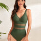 V-Neck Spaghetti Strap One-Piece Swimwear