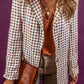 Plaid Lapel Collar Blazer