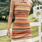 Full Size Fringe Grecian Neck Dress