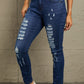 Baeful Mid-Rise Waist Distressed Skinny Jeans