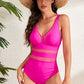 V-Neck Spaghetti Strap One-Piece Swimwear