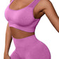 Cutout Scoop Neck Tank and Shorts Active Set