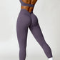 Ruched Halter Neck Bra and Pocketed Leggings Active Set