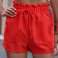 Tied High Waist Shorts with Pockets