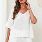 V-Neck Half Sleeve Top and Shorts Set