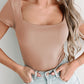 Square Neck Short Sleeve Bodysuit