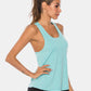 Full Size Scoop Neck Wide Strap Active Tank